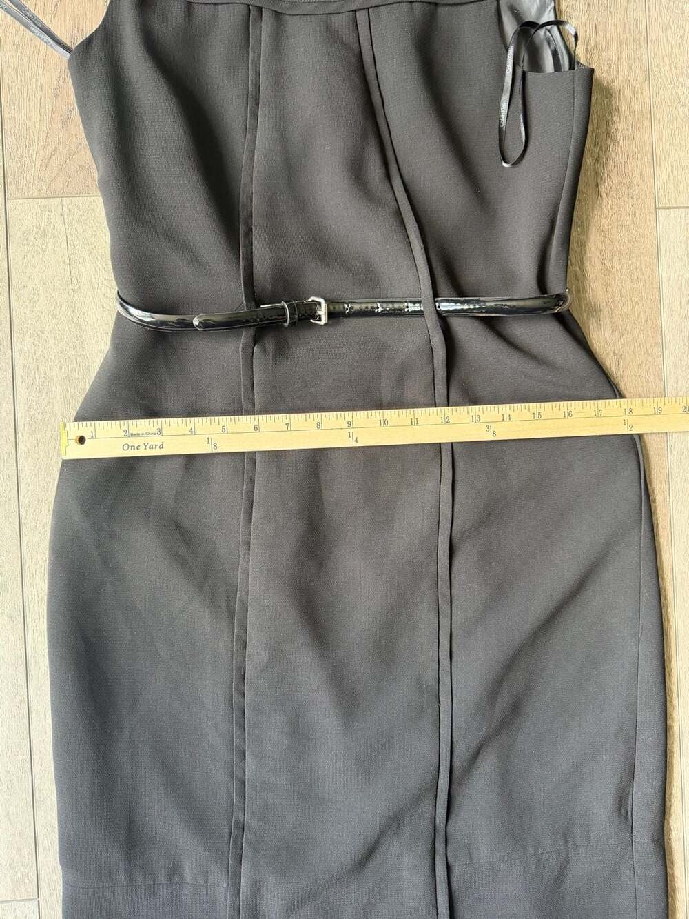 Calvin Klein Women's Black Sleeveless Sheath Dress with Belt - Picture 7 of 8